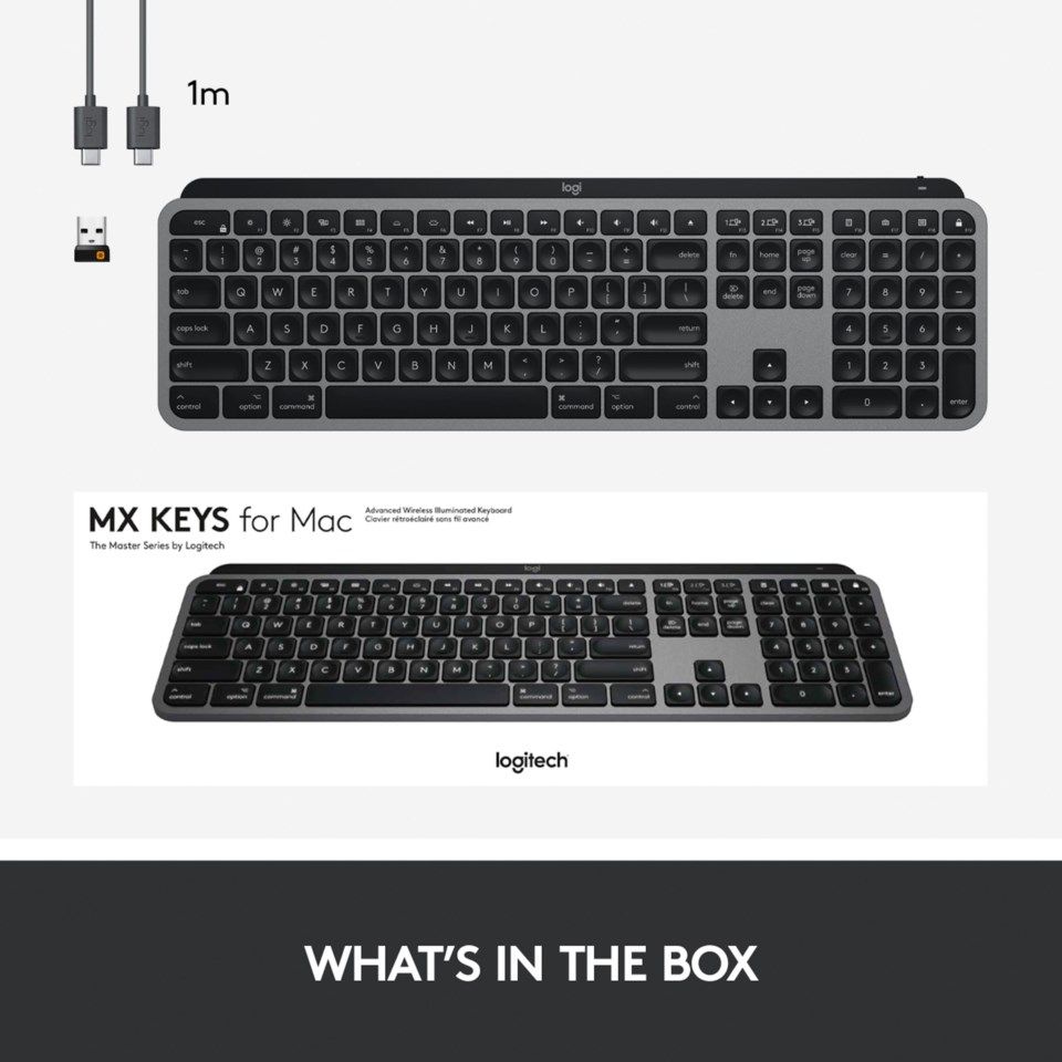 Logitech MX Keys för Mac Trådlöst tangentbord