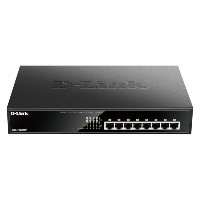 D-link DGS-1008MP POE+-gigabitswitch 8 portar