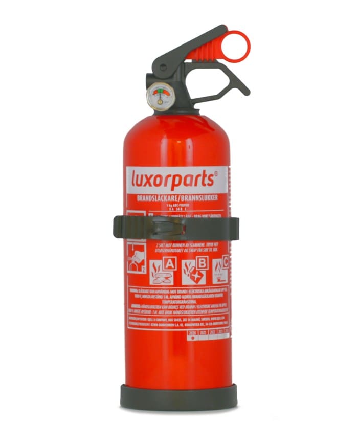 Brandsläckare med pulver 1 kg Röd