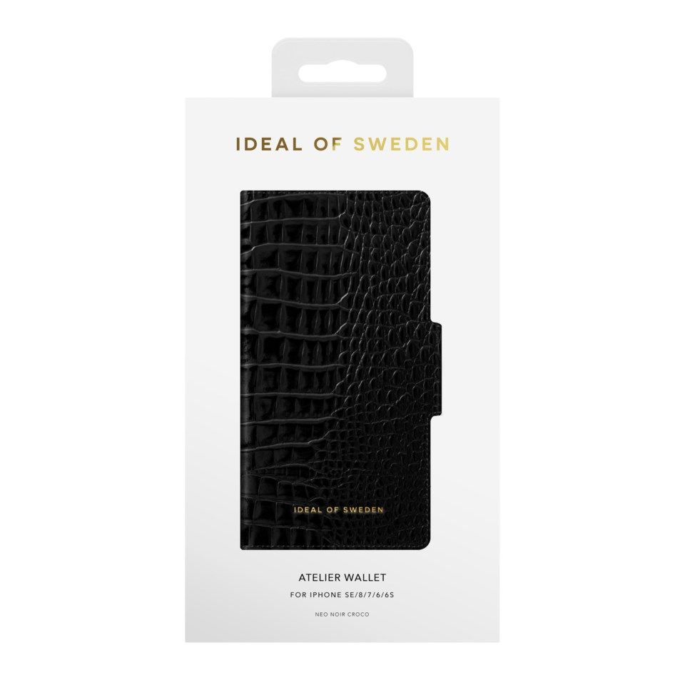 IDEAL OF SWEDEN Atelier Wallet Magnetisk mobilplånbok för iPhone 6-8 och SE Svart