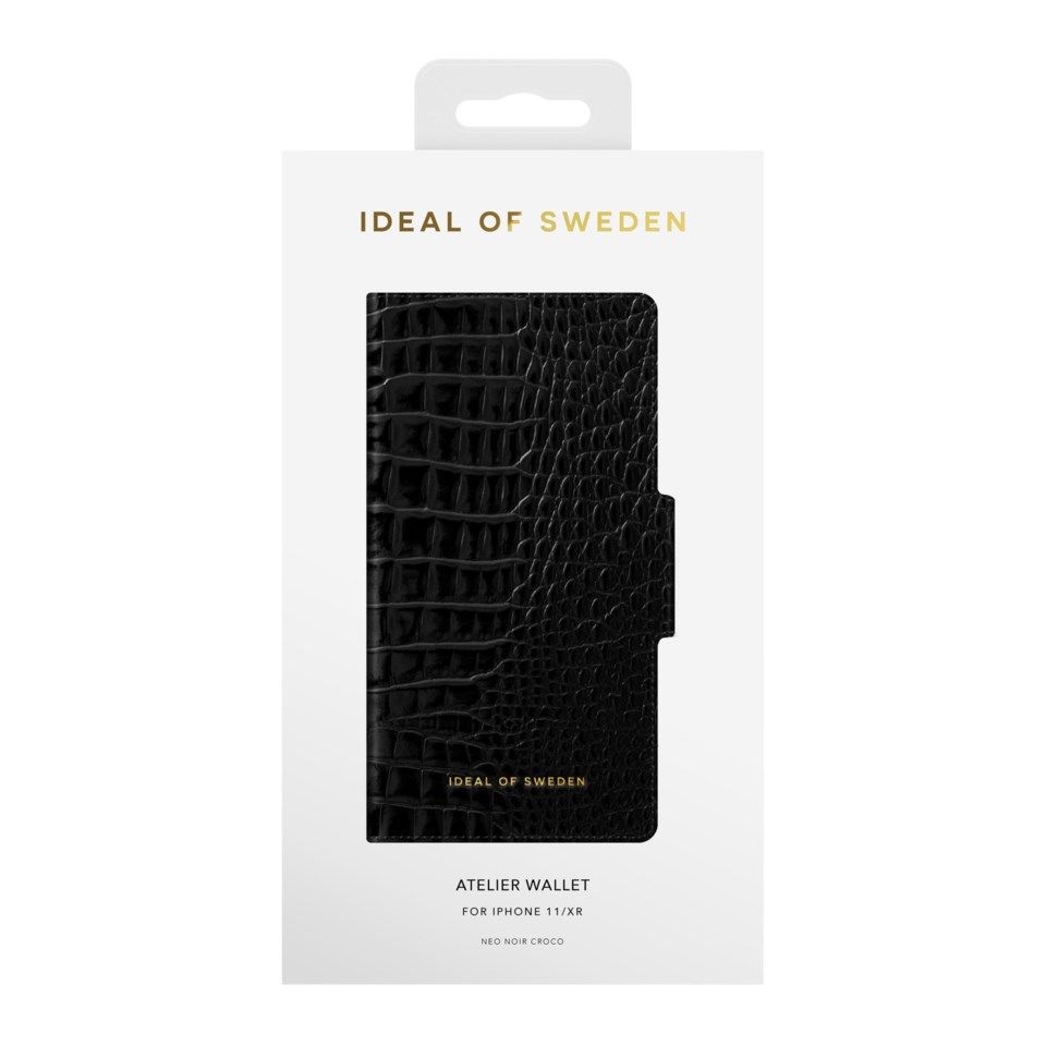 IDEAL OF SWEDEN Atelier Wallet Magnetisk mobilplånbok för iPhone 11 och Xr Svart