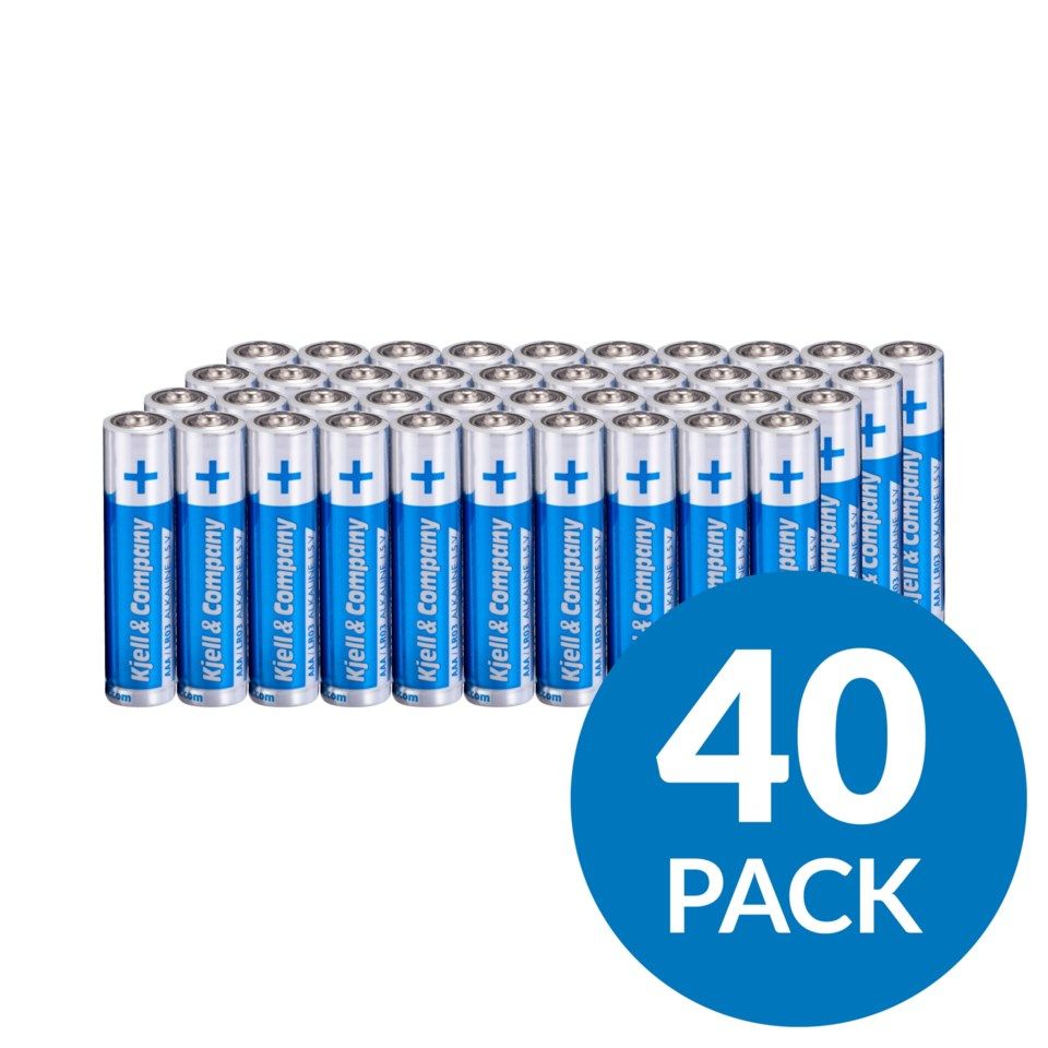 Kjell & Company AAA-batterier (LR03) 40-pack