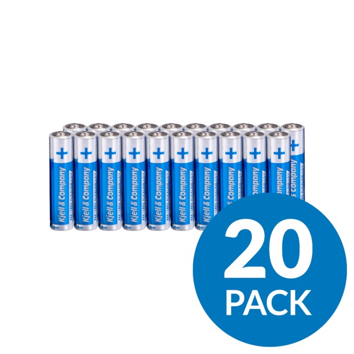 Kjell & Company AAA-batterier (LR03) 20-pack