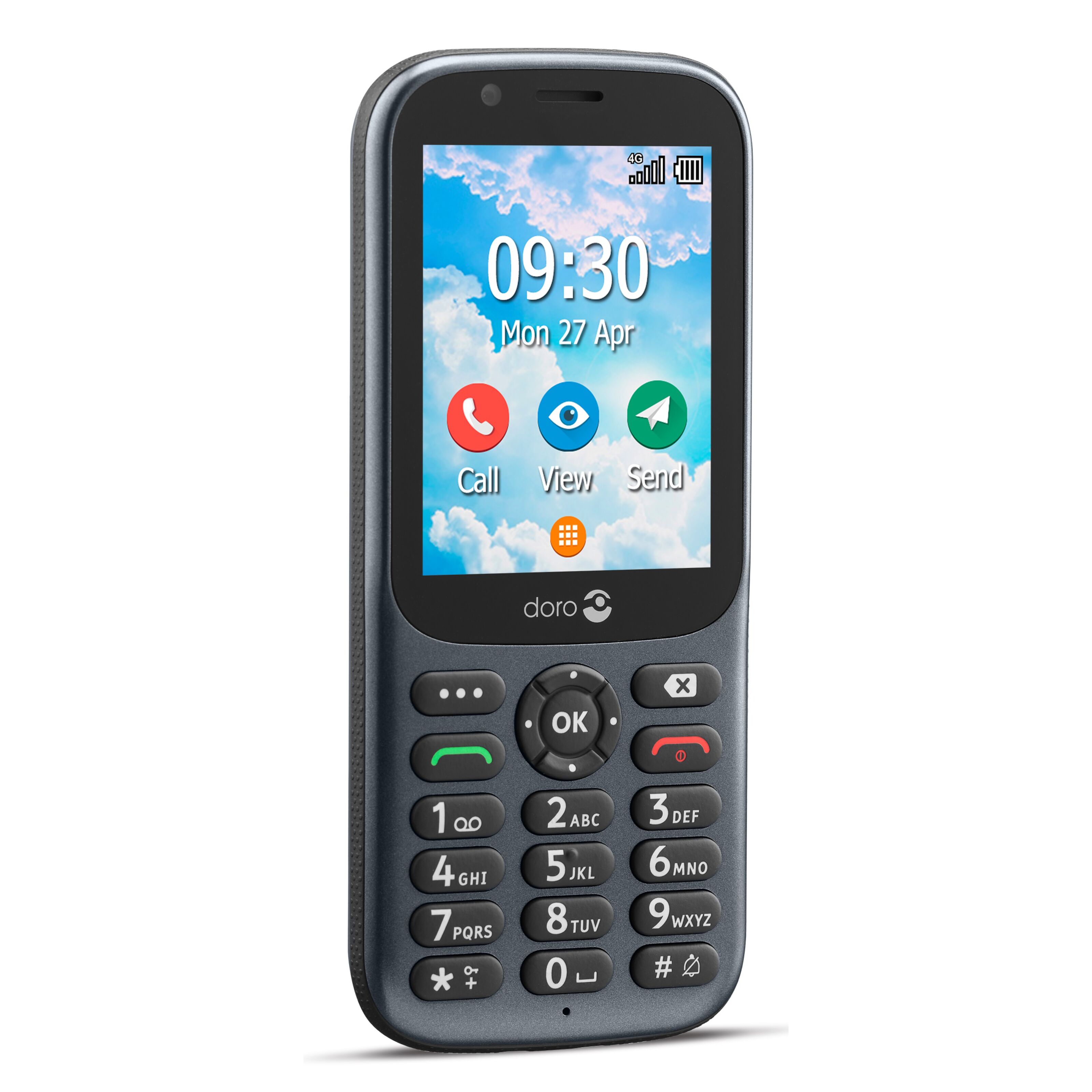 Doro 731X 4G Mobil med kamera Enkla mobiltelefoner