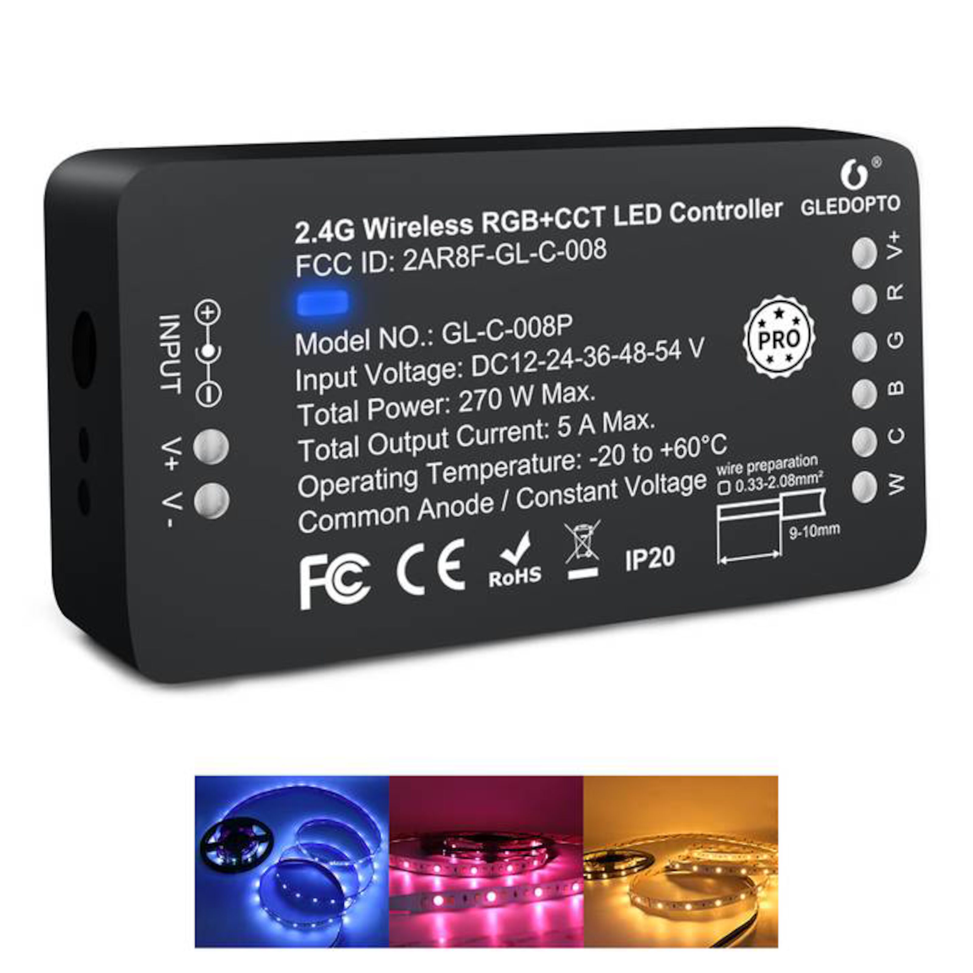 Gledopto LEDstrip Hub Pro Zigbeecontroller Smarta lampor Zigbee