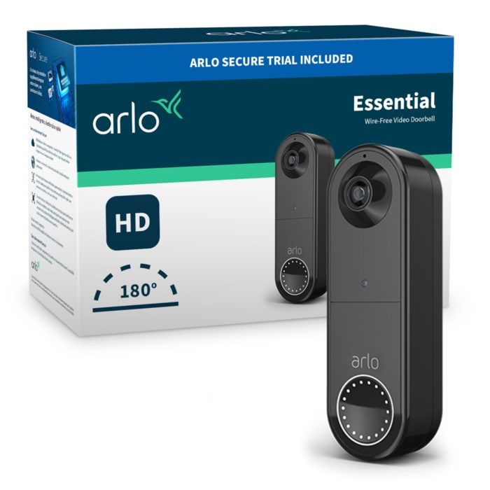 Arlo Essential Video Doorbell Wire-Free Dörrklocka Svart