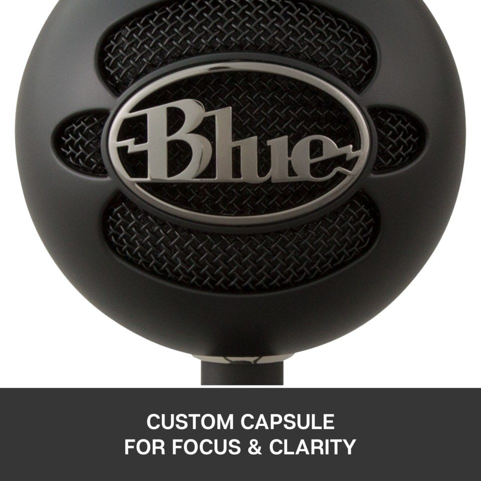 Logitech C Blue Snowball iCE USB-stereomikrofon Svart