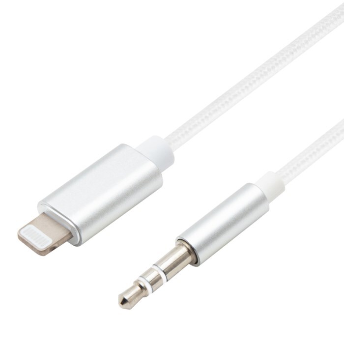 Linocell Lightning till 3,5 mm-kabel 1 m Vit