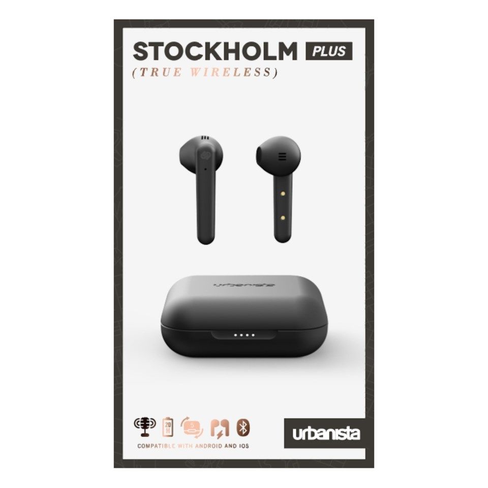 Urbanista Stockholm Plus Helt trådløse hodetelefoner Svart