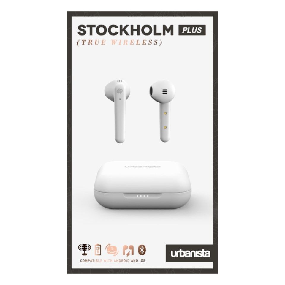 Urbanista Stockholm Plus Helt trådlösa hörlurar Vit