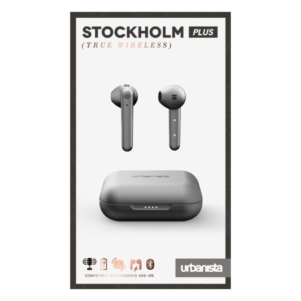 Urbanista Stockholm Plus Helt trådløse hodetelefoner Grå