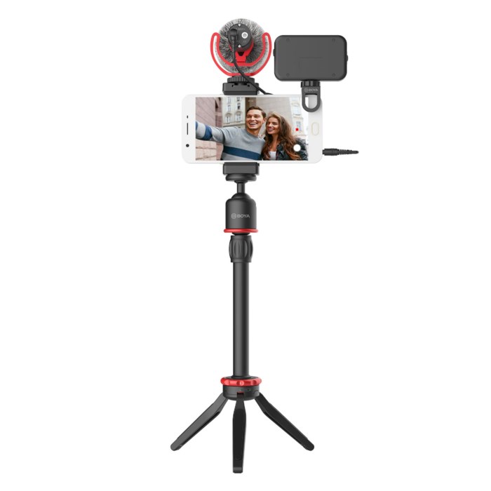 Boya Videokit med mikrofon og belysning
