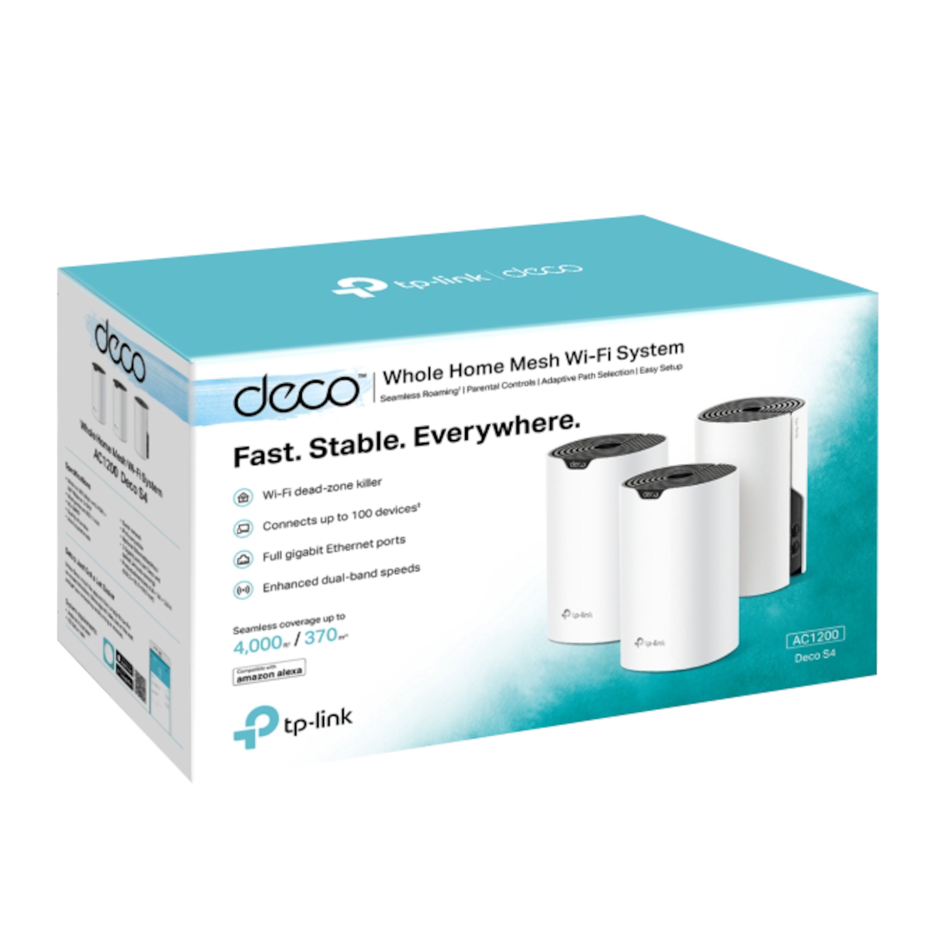 TP link Deco S4 Mesh system AC1200 3 pk Tr dl se Rutere Kjell