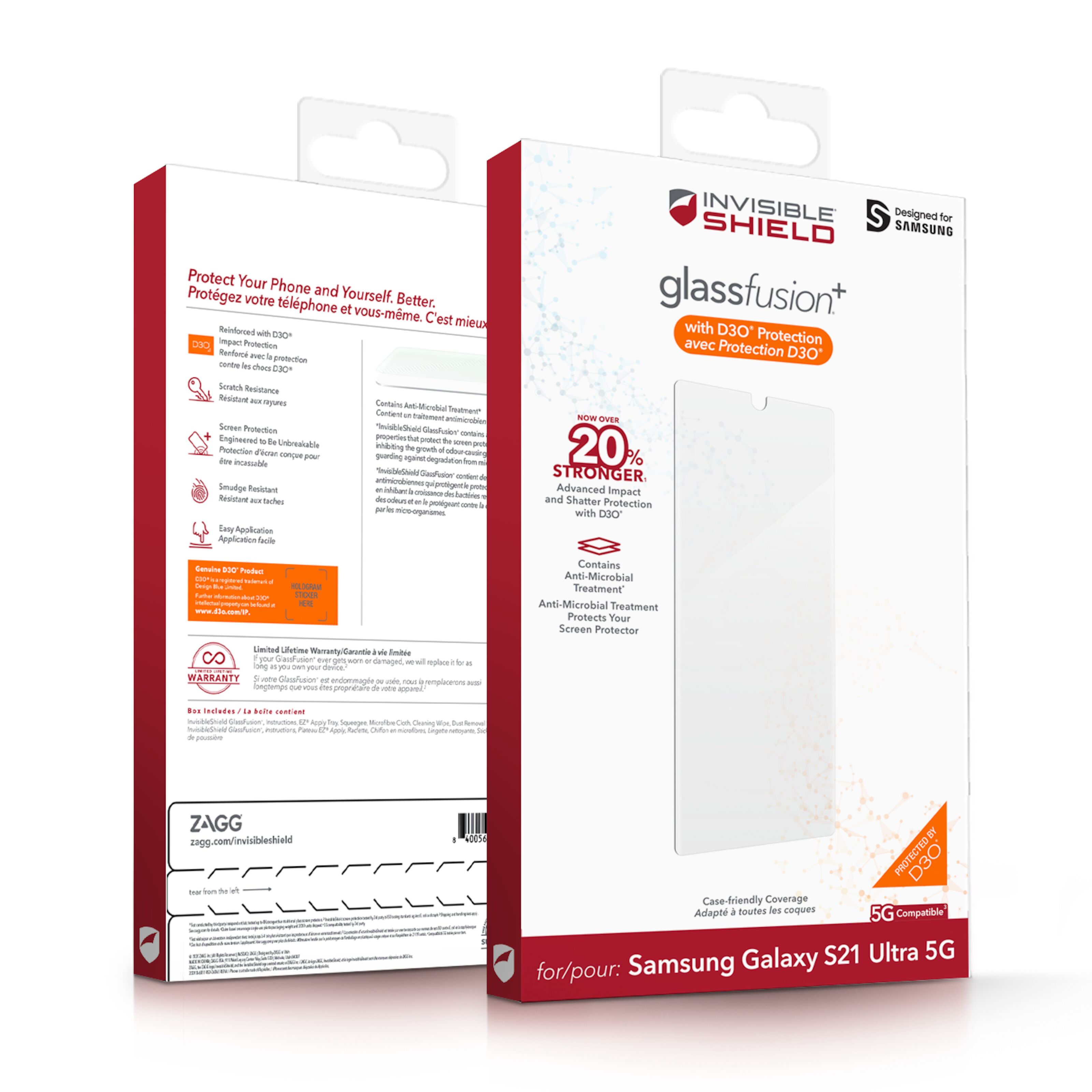 Invisible Shield Glass Fusion Skarmskydd For Galaxy S21 Ultra Skarmskydd Samsung S21 Kjell Com