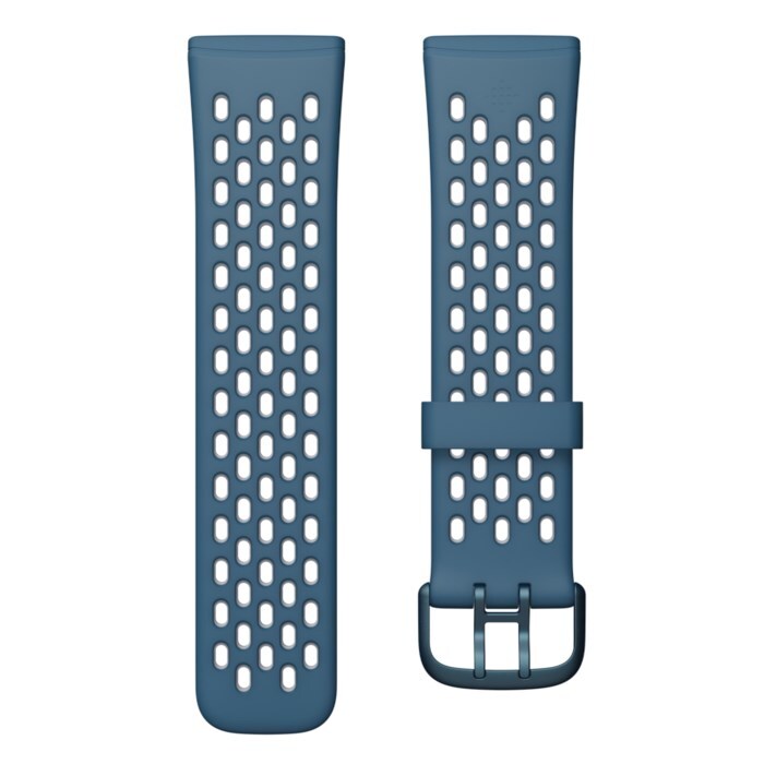 Fitbit Sense, Sense 2, Versa 3 & Versa 4 Sportarmband Blå L