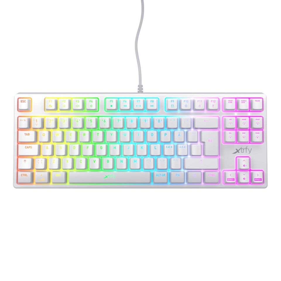 Xtrfy K4 RGB TKL Gaming-tastatur Hvit