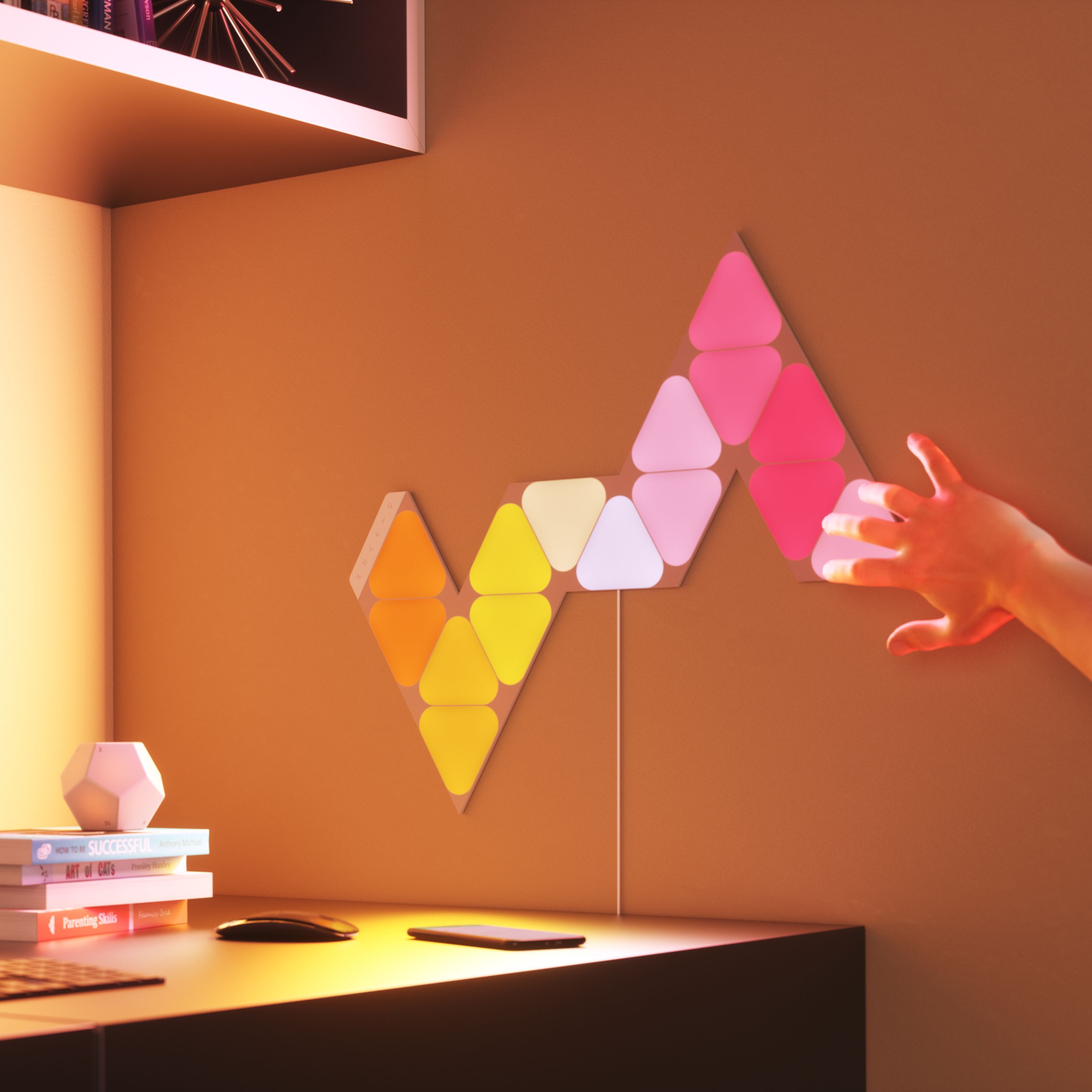 Nanoleaf Shapes Minitriangles Startpaket 5 paneler Homekit