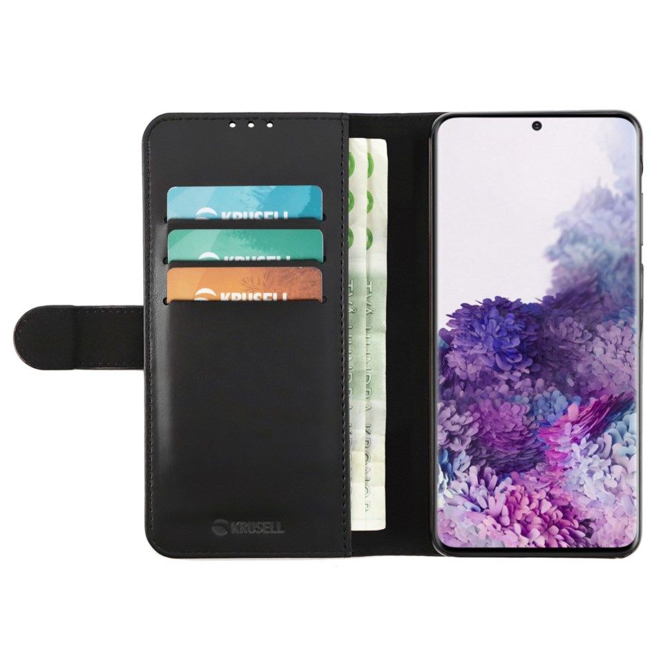 Krusell Mobilplånbok i läder för Galaxy S21