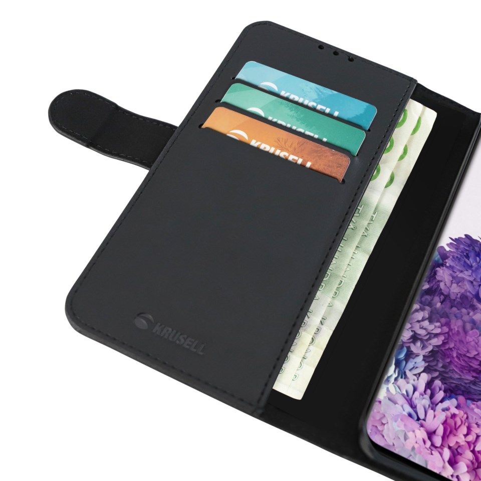 Krusell Mobilplånbok i läder för Galaxy S21