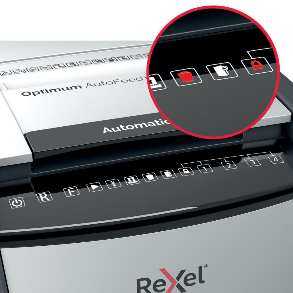 Rexel Optimum AutoFeed+ 100X Dokumentförstörare Cross-cut A4