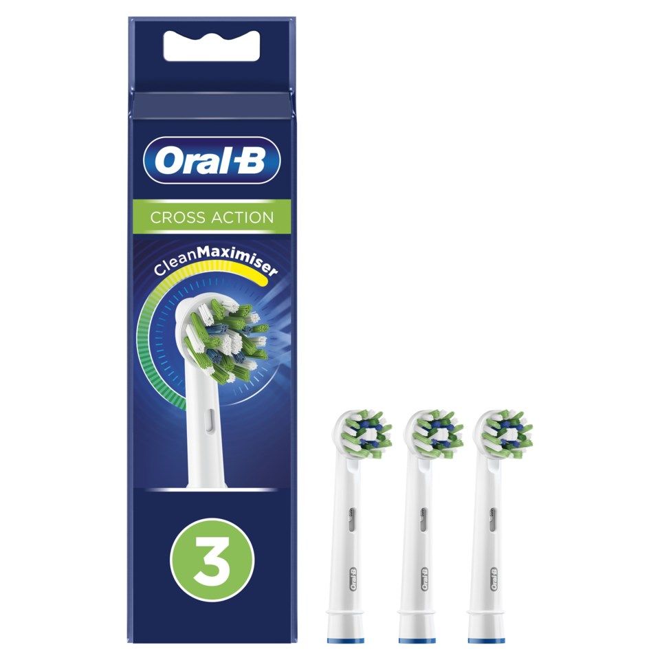 Oral-B Crossaction Tandborsthuvud 3-pack