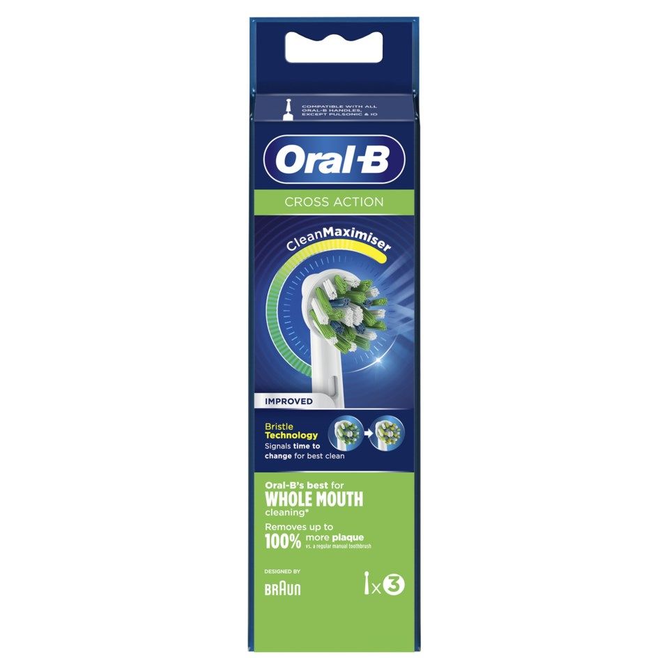 Oral-B Crossaction Tandborsthuvud 3-pack