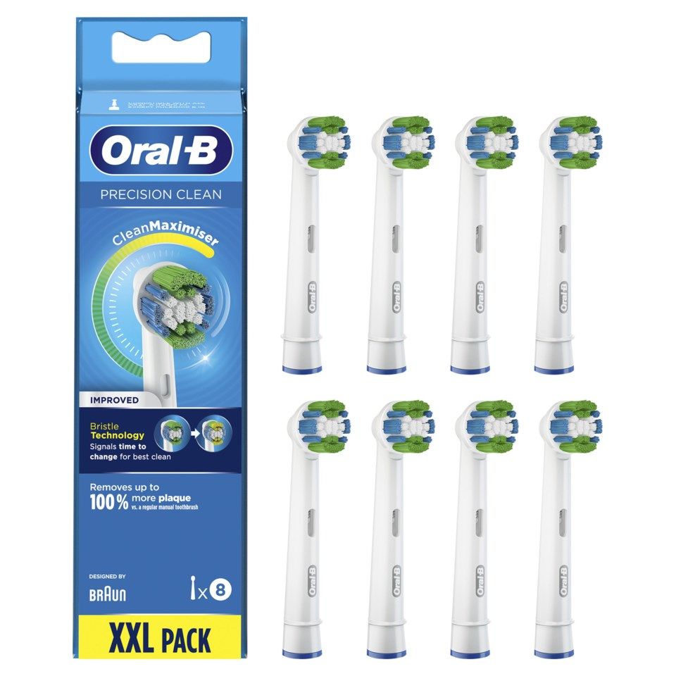 Oral-B Precision Clean XXL Tannbørstehode 8-pk.