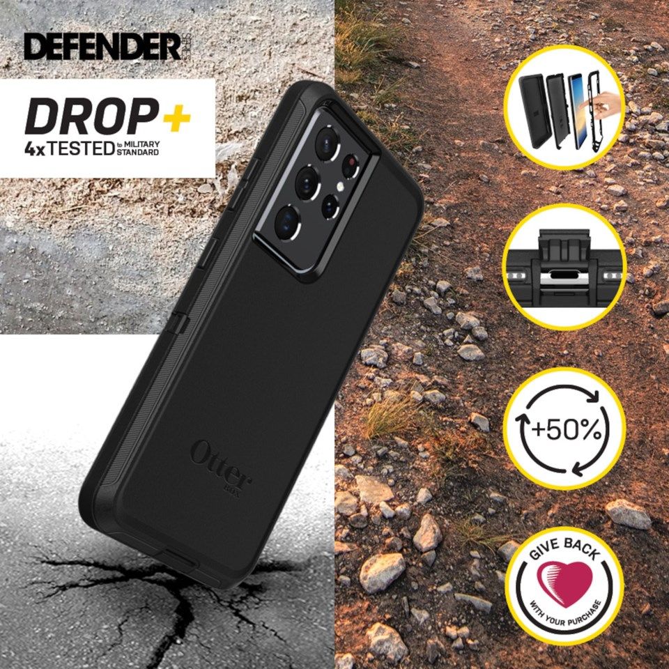 Otterbox Defender Robust deksel for Galaxy S21 Ultra