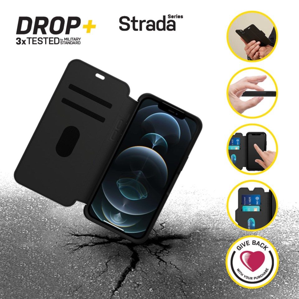 Otterbox Strada Tåligt mobilfodral för iPhone 12 och 12 Pro