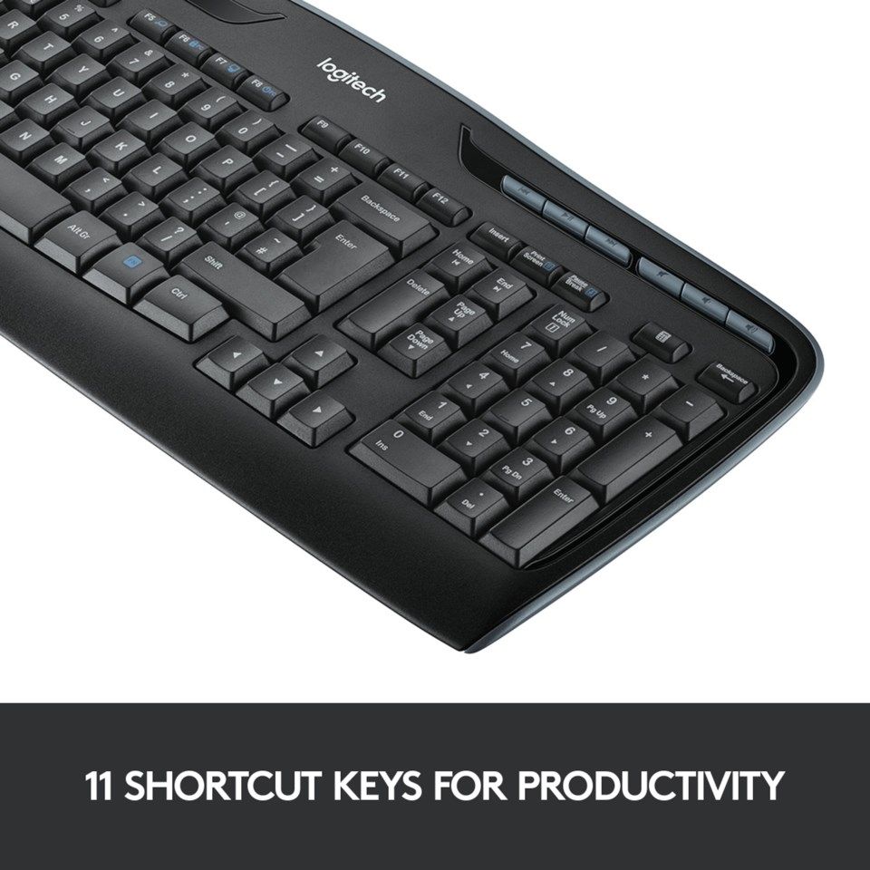 Logitech MK330 trådløst tastatur og mus