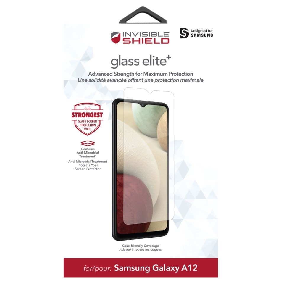 Invisible Shield Glass Elite + Skjermbeskytter for Galaxy A12