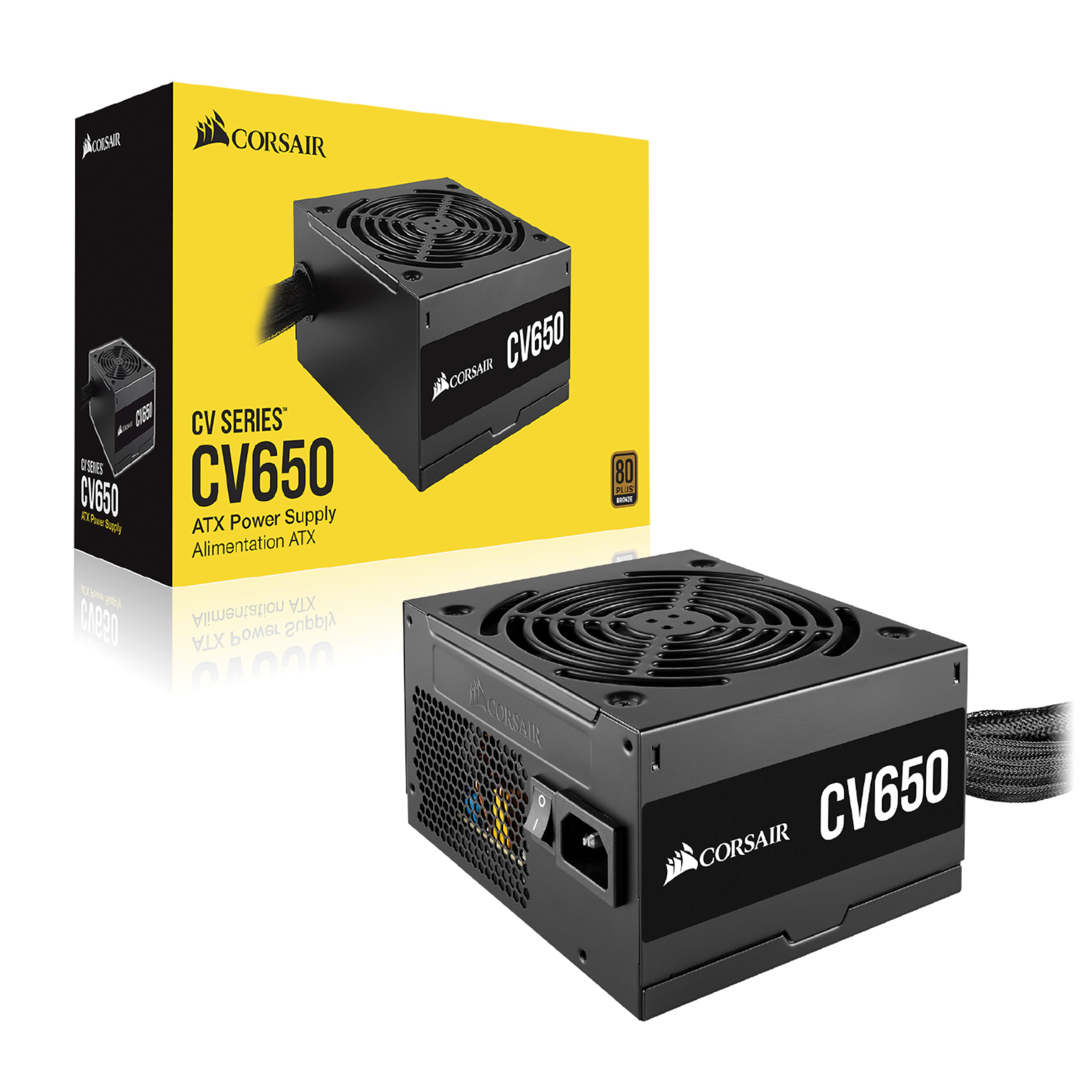 Yeyian Raiden 650W Nicht-modulares PC-Netzteil 80 Bronze | PCIE 6 2 | ATX 12V Ver 2.0 | 80 Plus Bronze | Flachkabel | 120-mm-Lüfter | Gaming-PC kompatibel mit Intel Nvidia AMD