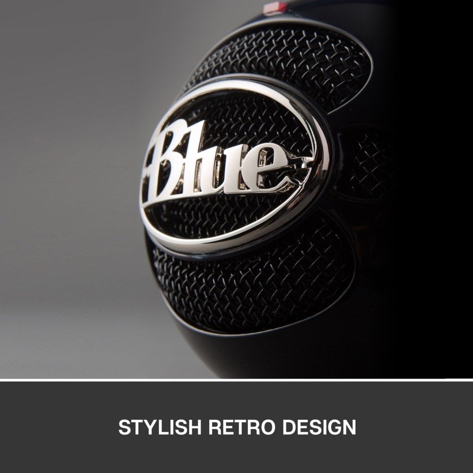 Logitech C Blue Snowball USB-stereomikrofon Svart