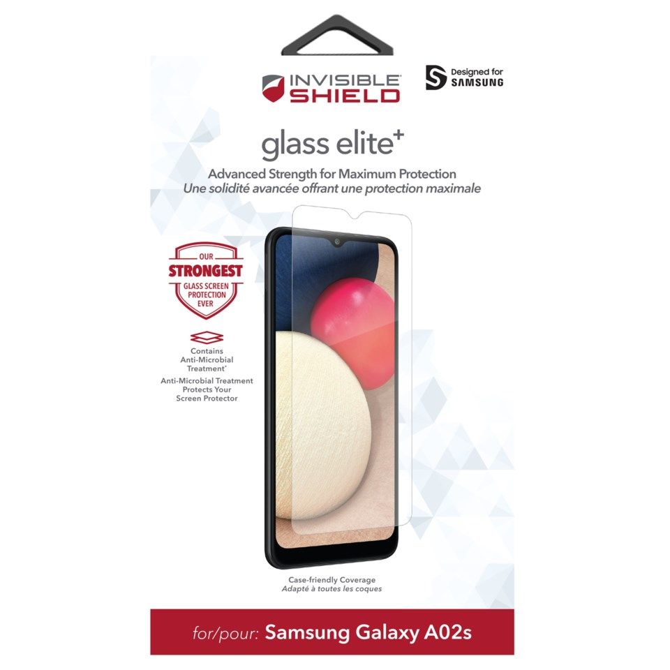 Invisible Shield Glass Elite + Skärmskydd för Galaxy A02s