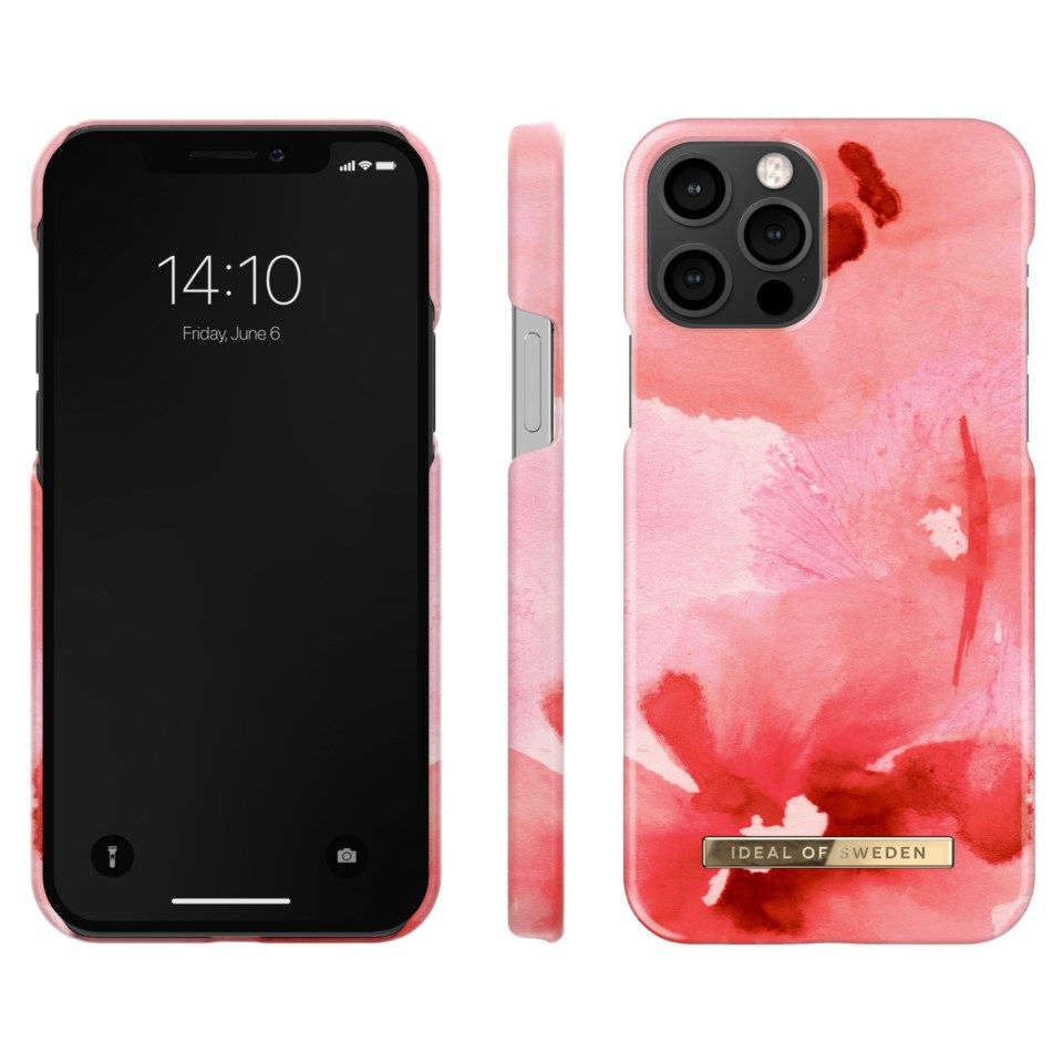 IDEAL OF SWEDEN Mobildeksel for iPhone 12 og 12 Pro Coral Blush Floral
