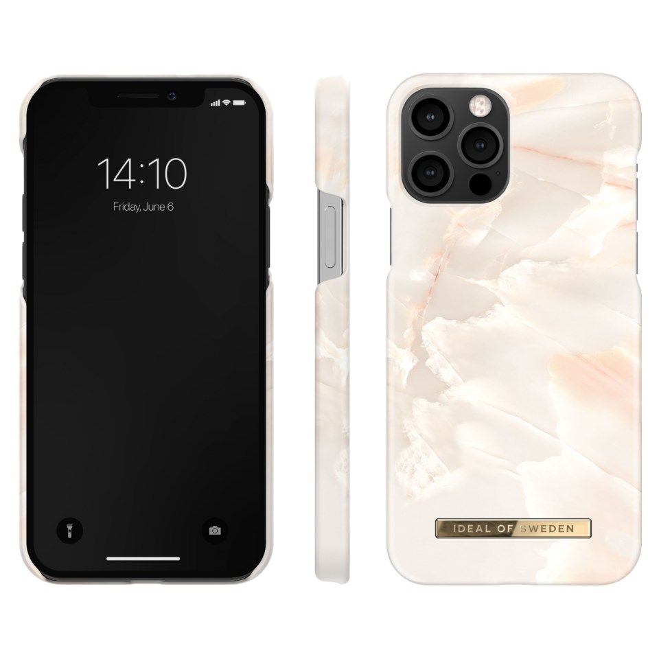 IDEAL OF SWEDEN Mobilskal för iPhone 12 och 12 Pro Rose Pearl Marble