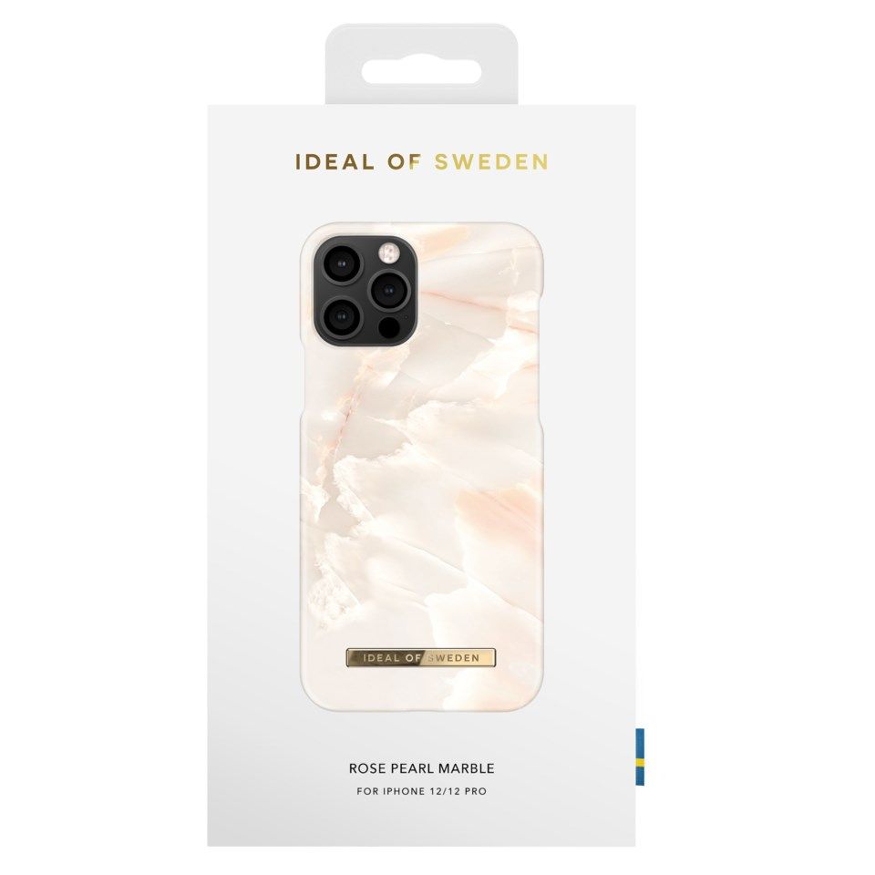 IDEAL OF SWEDEN Mobildeksel for iPhone 12 og 12 Pro Rose Pearl Marble