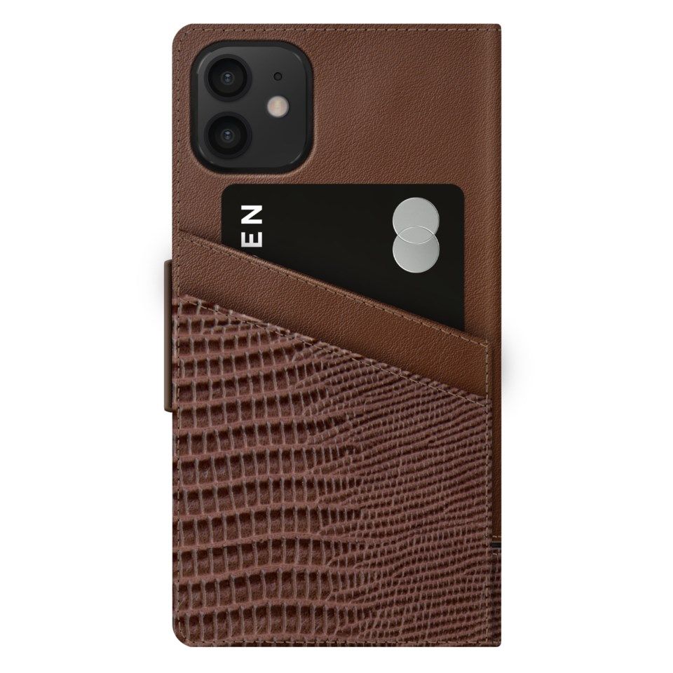IDEAL OF SWEDEN Wild Cedar Magnetisk mobilplånbok för iPhone 12 Mini