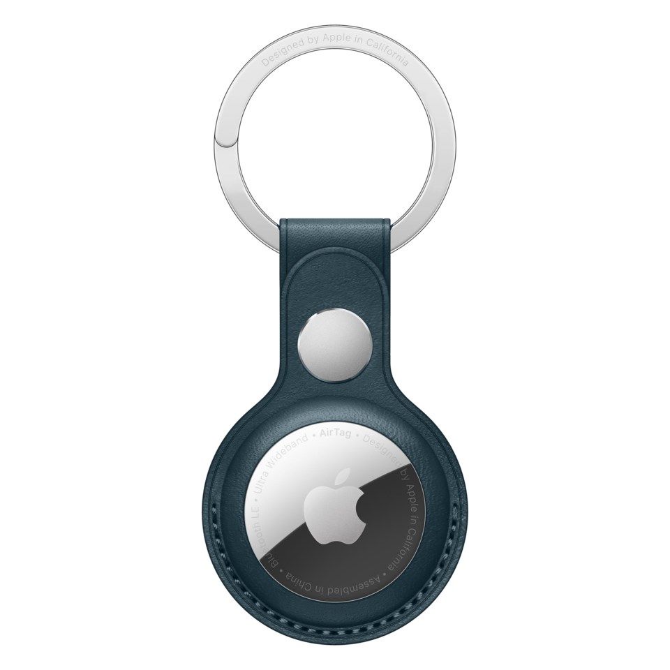 Apple AirTag-nyckelring i läder Blå