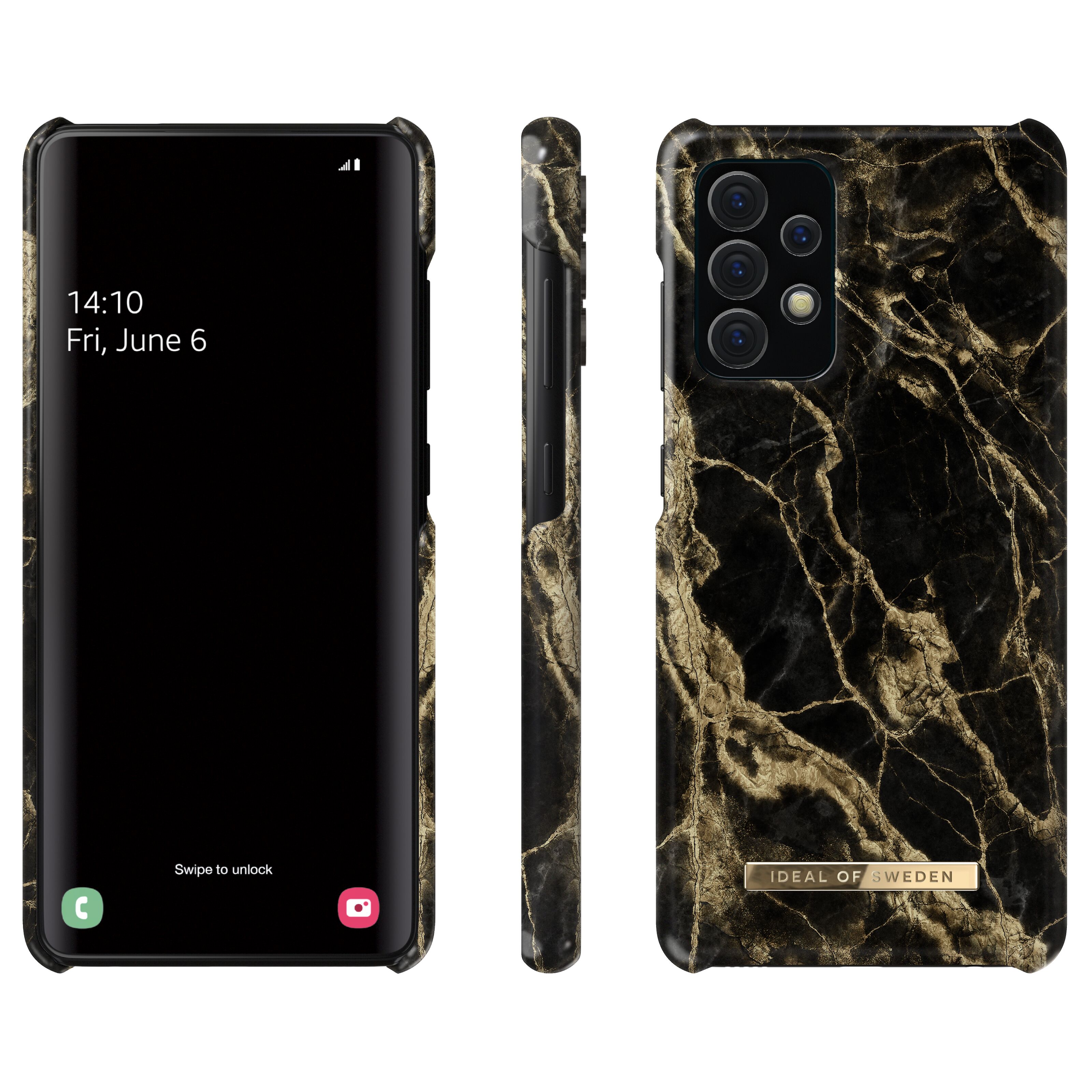IDEAL OF SWEDEN Mobildeksel for Galaxy A52 Golden Smoke Marble