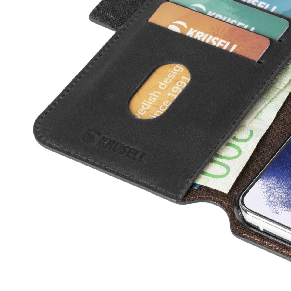 Krusell Sunne Mobilplånbok för Galaxy S21 Plus Svart