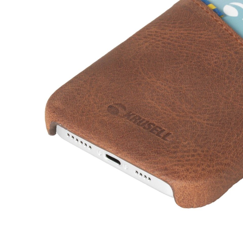 Krusell Plånboksskal för iPhone 12 Pro Max Cognac
