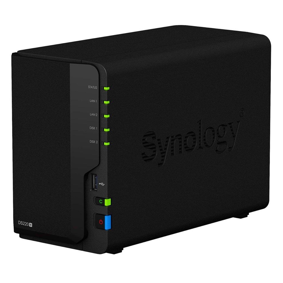 Synology DS220+ Nas för 2 hårddiskar