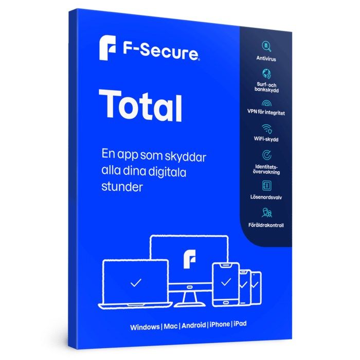 F-secure Total 1 år 3 användare