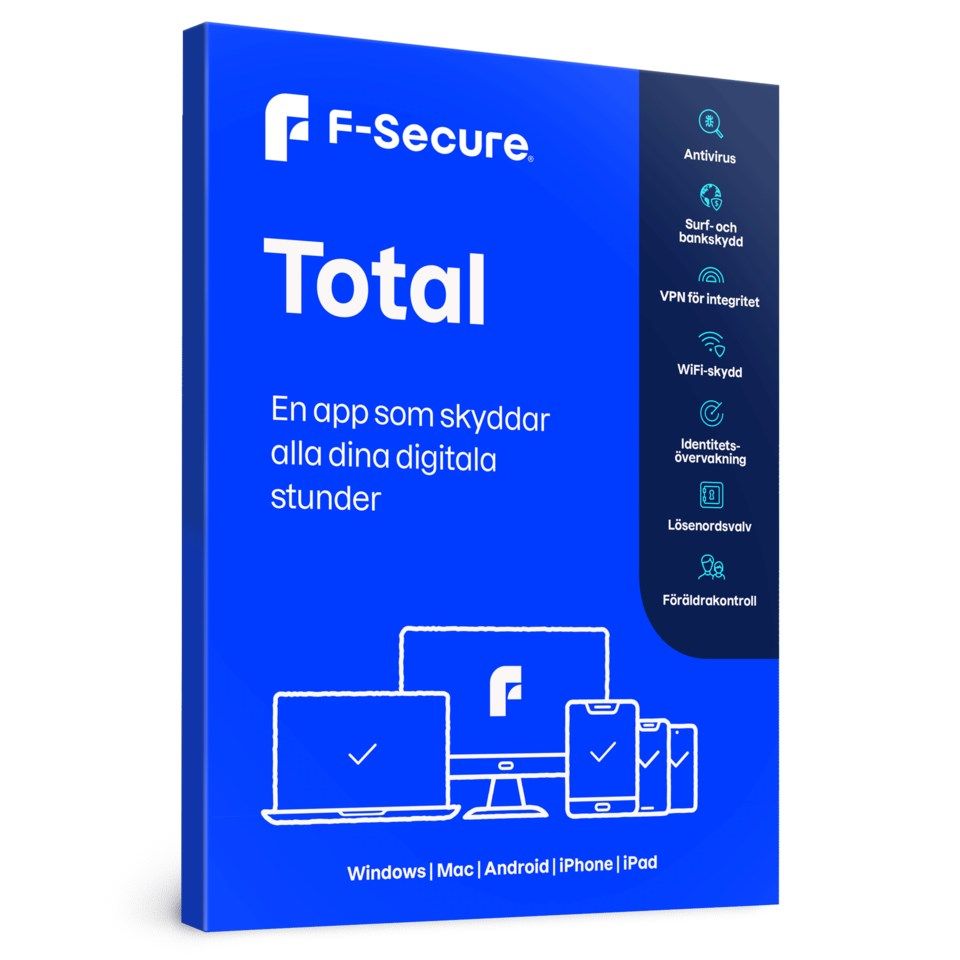 F-secure Total 1 år 3 brukere