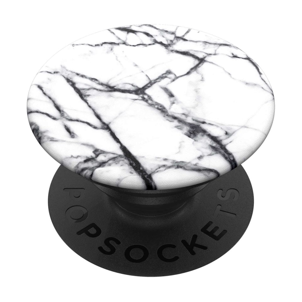 Popsockets Avtagbart grepp för mobil White Marble