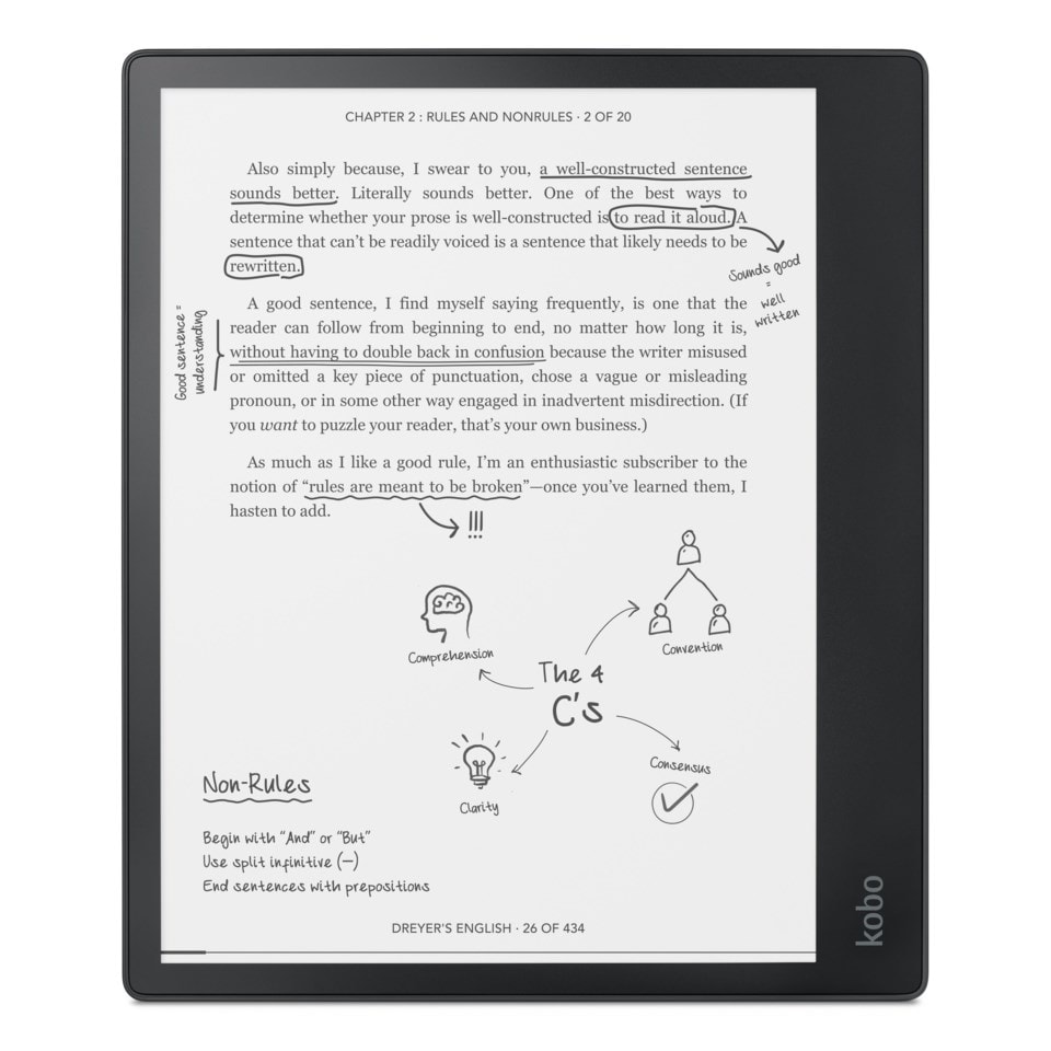 Kobo Elipsa Läsplatta Paket