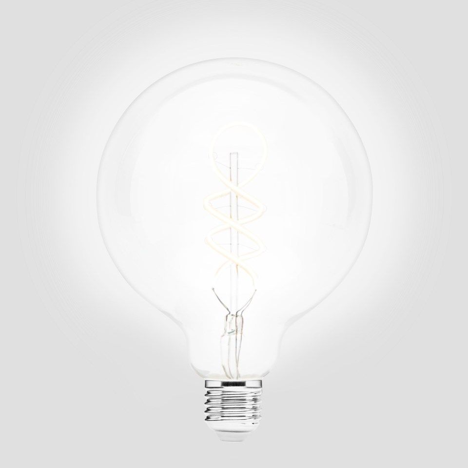 Cleverio Smart E27 G125 Filament LED-lampa 450 lm