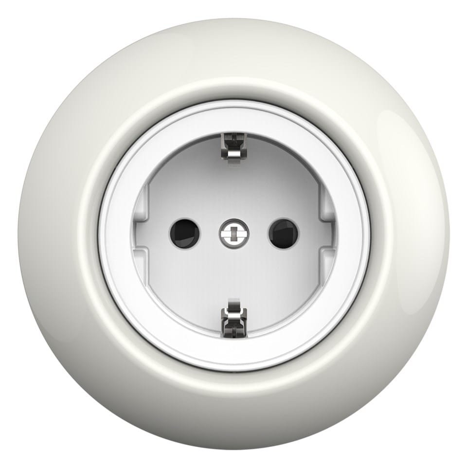 Schneider Electric Renova Jordet vegguttak 1-veis Innfelt Hvit