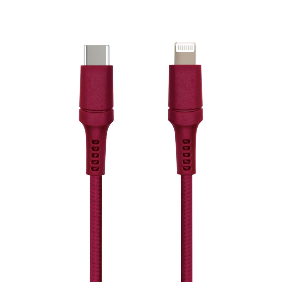 USB-C til Lightning 0,5 m Rød